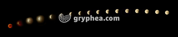 Eclipse totale de Lune (séquence allant de la totalité à la fin de l'éclipse) - gryphea.com